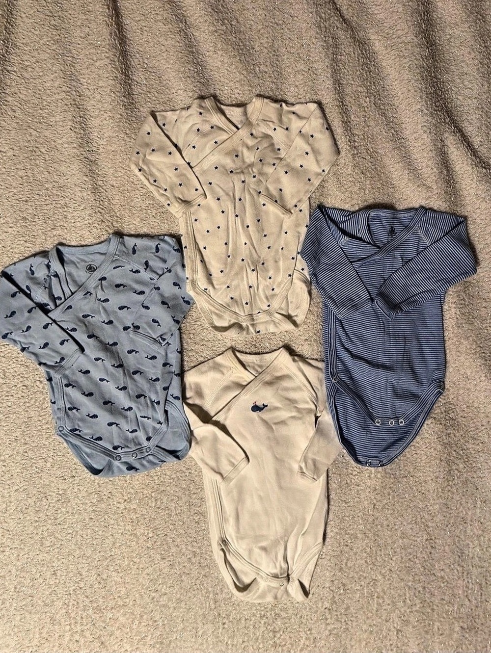 Petit Bateau Cross-Over Bodysuit Bundle